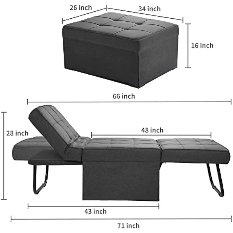 BB-Divano letto pieghevole multifunzionale 4 in 1