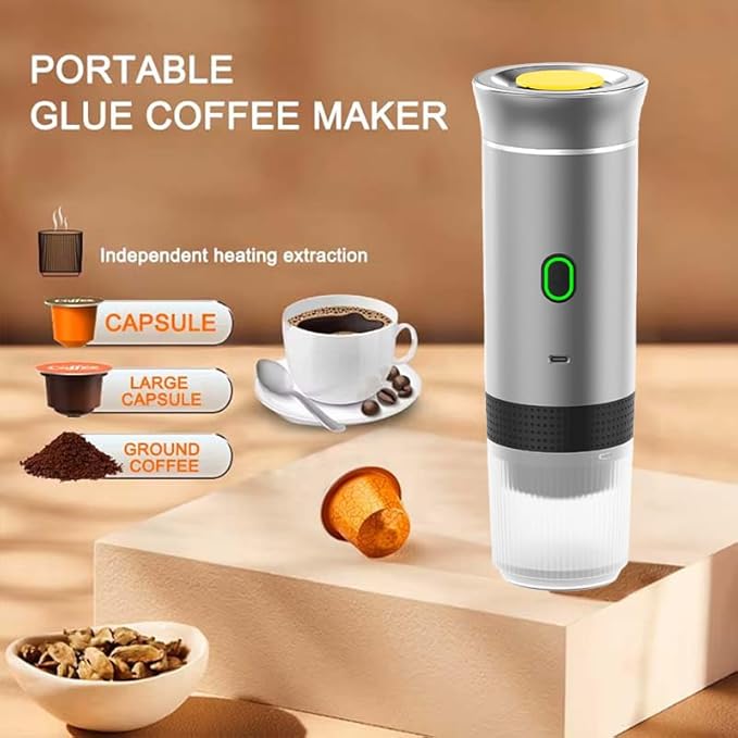 ☕ Macchina da Caffè Portatile 2-in-1 – Capsule & Caffè Macinato