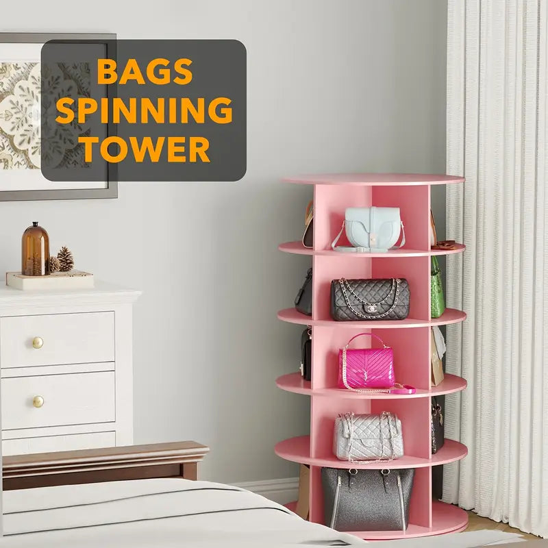 💖 360° Rotating Shoe Rack – Stylish & Space-Saving Carousel 👠✨