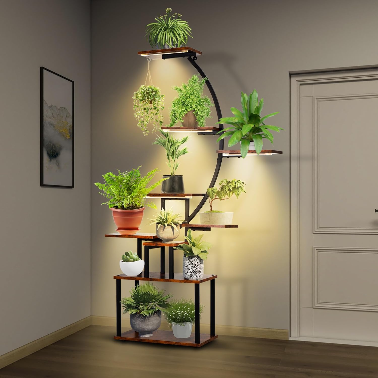 🌿 Nine-Tiered Flower Stand with Grow Lights ✨