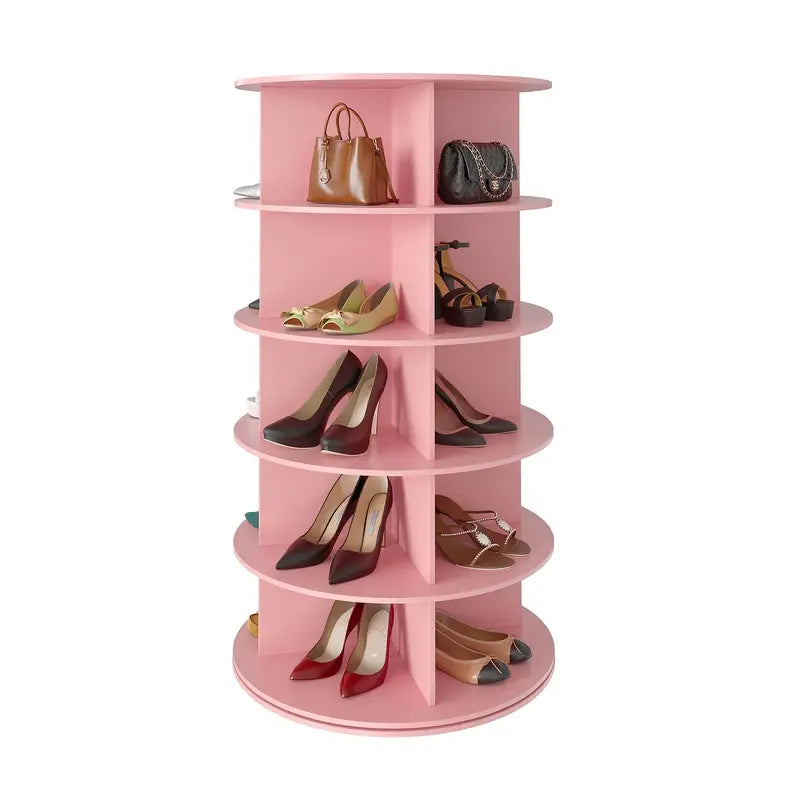 💖 360° Rotating Shoe Rack – Stylish & Space-Saving Carousel 👠✨