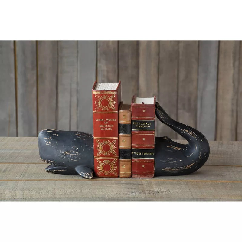 Resin Whale Bookend (6-3/4")