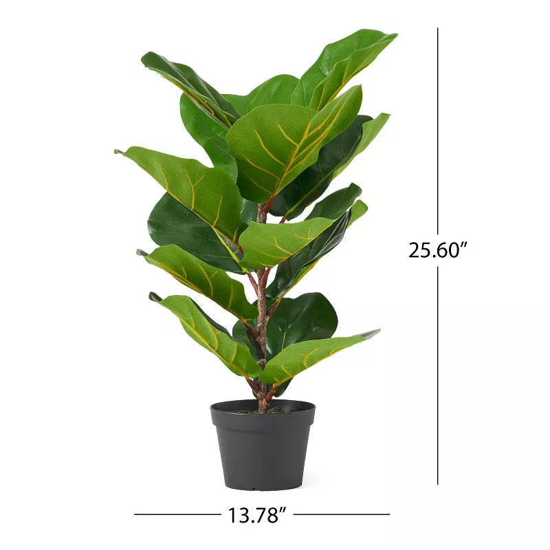 GDFStudio Stilwell Albero Artificiale di Ficus Lyrata 2' x 1', Verde