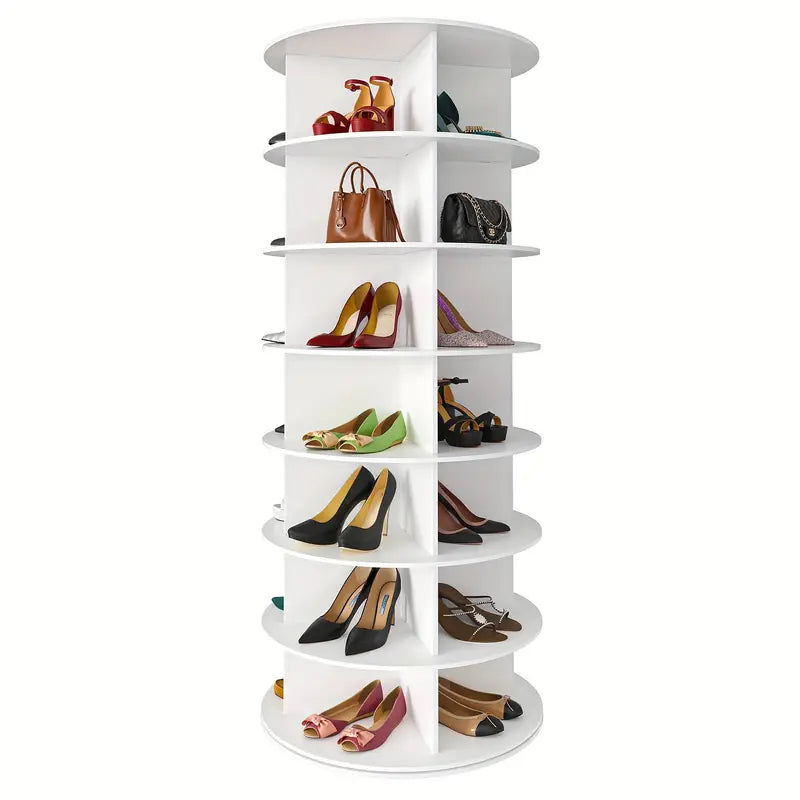 💖 360° Rotating Shoe Rack – Stylish & Space-Saving Carousel 👠✨