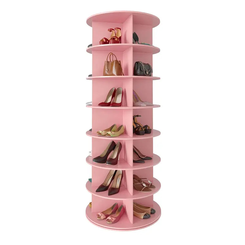 💖 360° Rotating Shoe Rack – Stylish & Space-Saving Carousel 👠✨