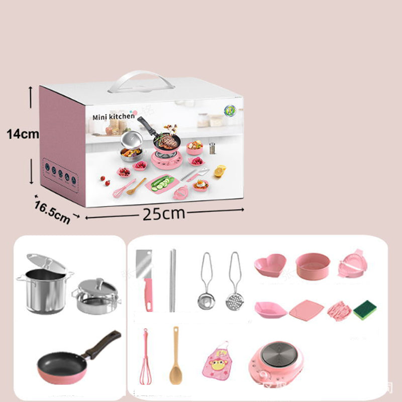 🎁[Beste cadeau voor kinderen]🍳Real Cooking Mini Kitchen Toys voor kinderen - Set van 22 stuks