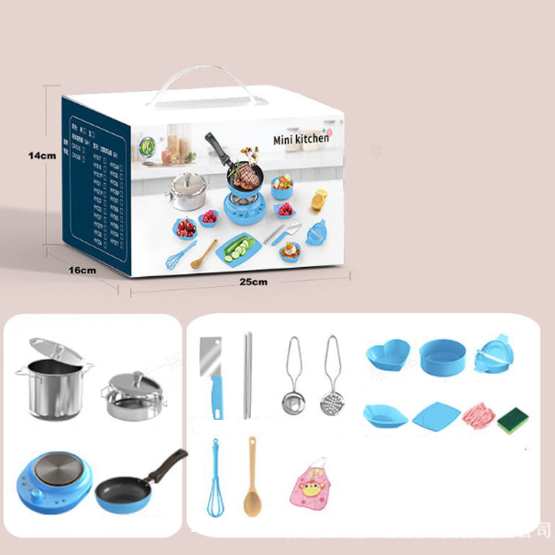 🎁[Beste cadeau voor kinderen]🍳Real Cooking Mini Kitchen Toys voor kinderen - Set van 22 stuks